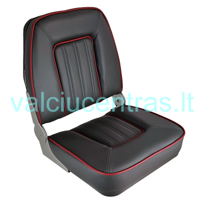 Sulenkiama sėdynė RUNOS su paminkštinimais DELUXE t. pilkos/raudonos spalvos